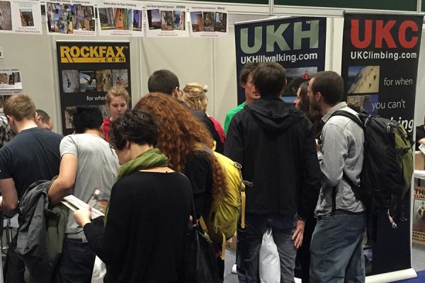 Happy Rockfax bargain hunters at the Outdoor Show in London, February 2015